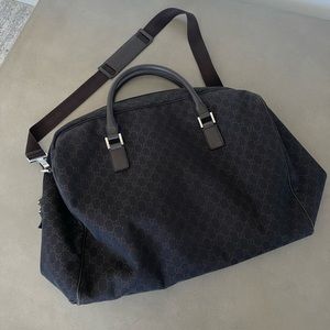 Gucci Brown Travel Duffle Bag Monogram Dust Bag
